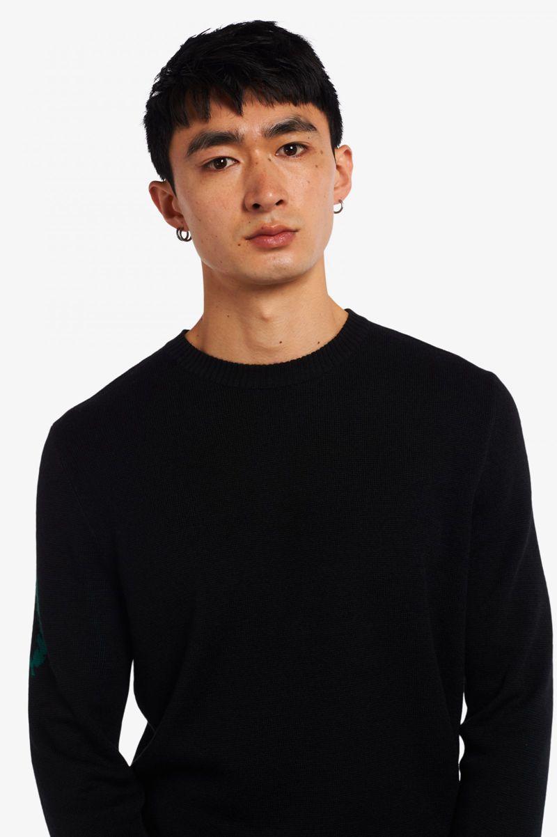 Black Fred Perry K2803 Men's Knitwear | PH 1304SGLO